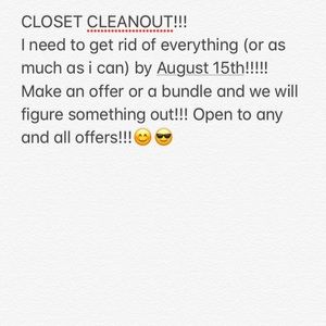 I need to get rid of everything in my closet soon!